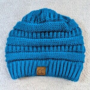 CC Beanie Womens Chunky Soft Stretch Cable Knit Warm Fuzzy Beanie Hat Cap